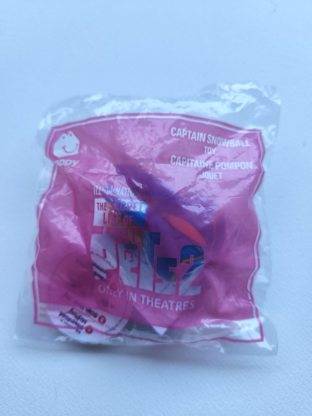 3/$25💙2019 Mcdonald's The Secret Life of Pets 2 Bunny Captain Snowball NIP